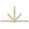 Ekena Millwork Kennewick Rough Sawn Timber Gable Bracket, Douglas Fir, 108"W x 58"H x 2"D x 6"F, 13/12 Pitch GBW108X58X0206KEN00RDF - alternate 1